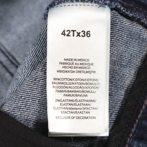 Polo Ralph Lauren Jeans Mens 42Tx36 Dark Blue Stretch Denim Straight Leg Classic - Picture 9 of 14